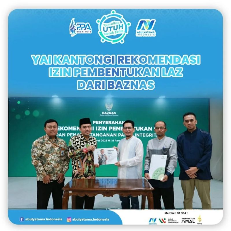 ALHAMDULILLAH, YAI KANTONGI REKOMENDASI IZIN PEMBENTUKAN LAZ DARI BAZNAS