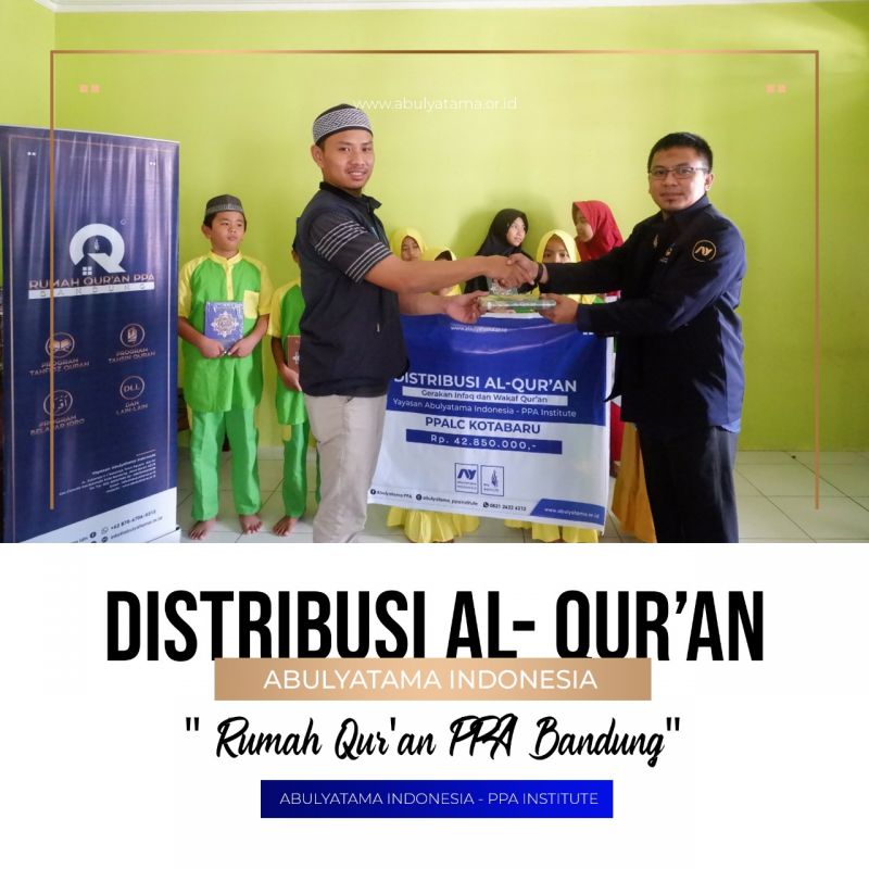 Distribusi Al Qur`an untuk santri OQI dan RQPPA Bandung