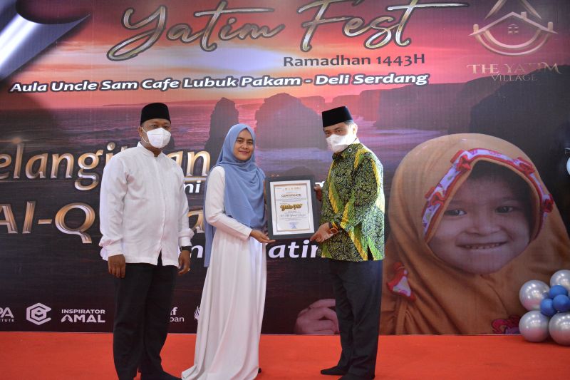 Hadiri Yatim Fest, Wabup Deli Serdang Diangkat menjadi Bapak Yatim