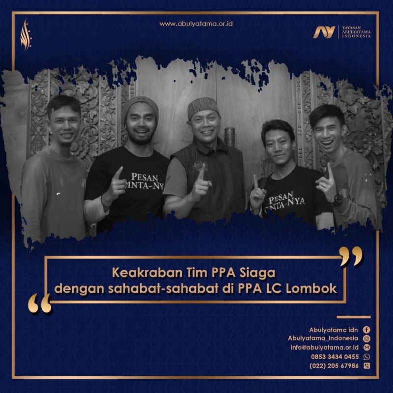 Keakraban Tim PPA Siaga dengan sahabat-sahabat di PPA LC Lombok.