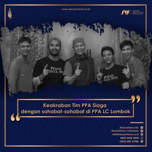 Keakraban Tim PPA Siaga dengan sahabat-sahabat di PPA LC Lombok.