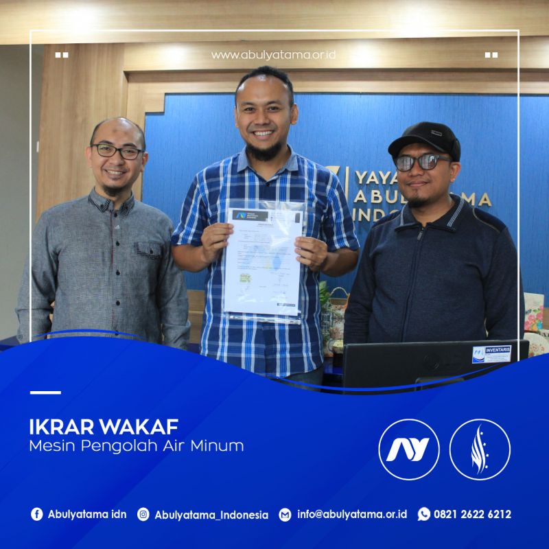 Wakaf Mesin Pengolah Air Minum