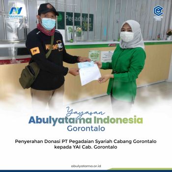 Pegadaian Syariah Cabang Gorontalo Salurkan Bantuan Korban Banjir ke YAI Cabang Gorontalo
