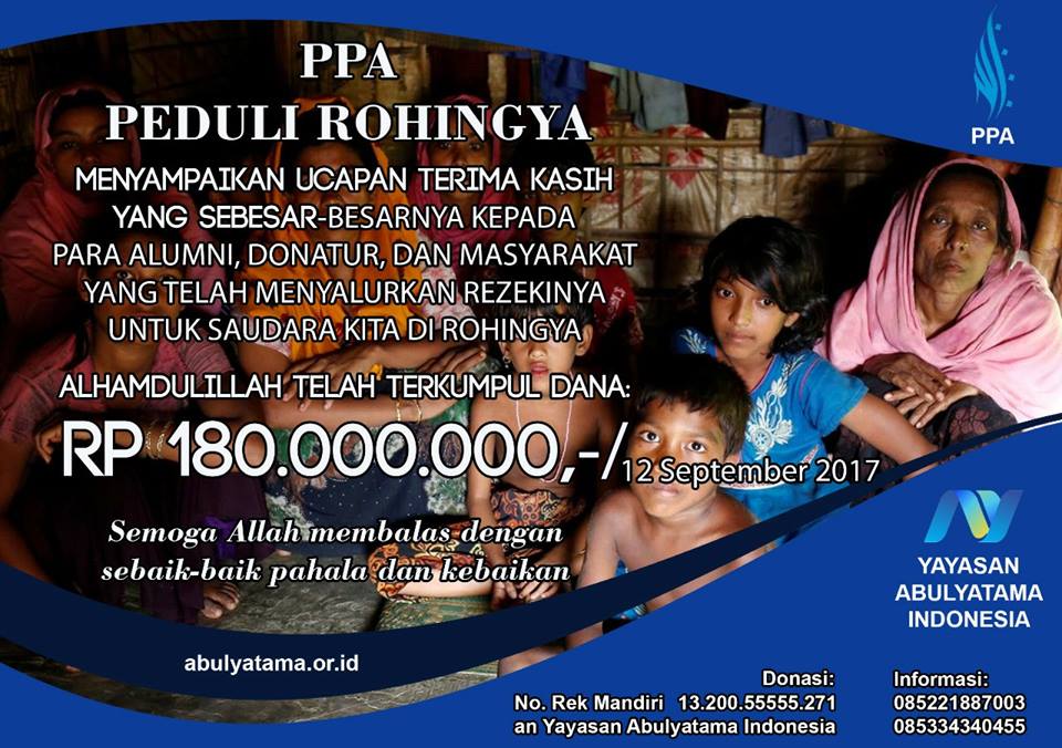 Donasi PPA Peduli Rohingya